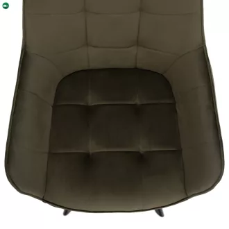 Design fotel, zöld Velvet/fekete, PETIN