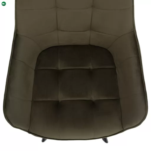 Design fotel, zöld Velvet/fekete, PETIN