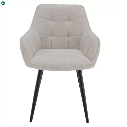 Design fotel, bézs/fekete, MARKEN