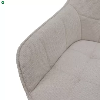 Design fotel, bézs/fekete, MARKEN