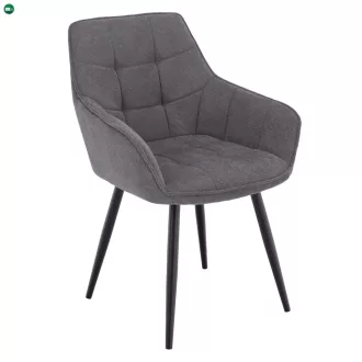 Design fotel, szürke/fekete, MARKEN