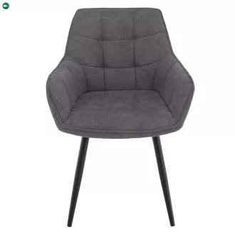 Design fotel, szürke/fekete, MARKEN