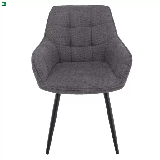 Design fotel, szürke/fekete, MARKEN