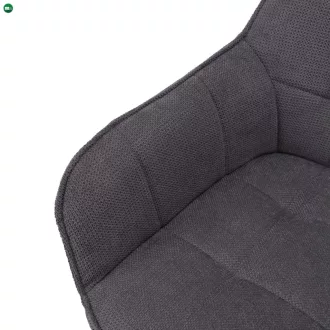Design fotel, szürke/fekete, MARKEN