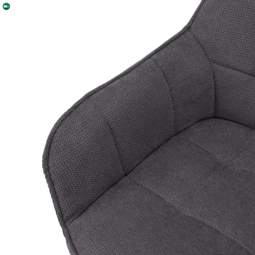 Design fotel, szürke/fekete, MARKEN