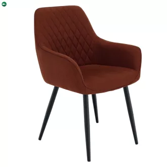 Design fotel, barna/fekete, OSKOR