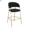 Design bárszék, fekete Velvet szövet/gold króm arany, DASMIN TYP 2
