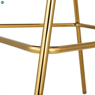   Design bárszék, fekete Velvet szövet/gold króm arany, DASMIN TYP 2