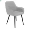 Design fotel, világosszürke/fekete, OSKOR