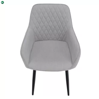 Design fotel, világosszürke/fekete, OSKOR