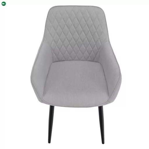 Design fotel, világosszürke/fekete, OSKOR
