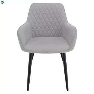 Design fotel, világosszürke/fekete, OSKOR