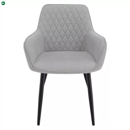 Design fotel, világosszürke/fekete, OSKOR