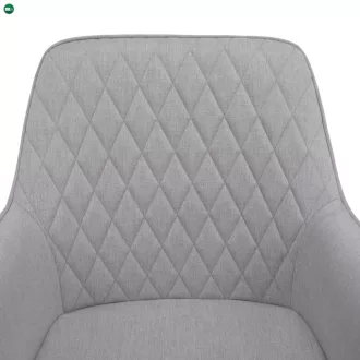 Design fotel, világosszürke/fekete, OSKOR