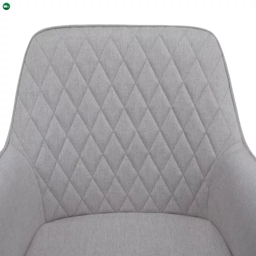 Design fotel, világosszürke/fekete, OSKOR