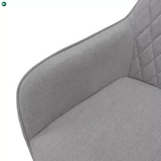 Design fotel, világosszürke/fekete, OSKOR