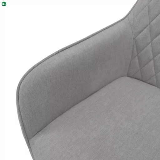 Design fotel, világosszürke/fekete, OSKOR