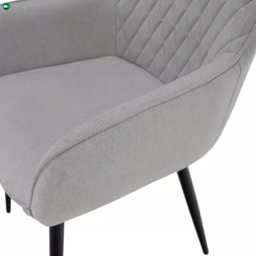 Design fotel, világosszürke/fekete, OSKOR