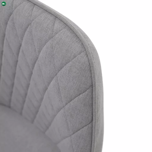 Design fotel, világosszürke/fekete, OSKOR