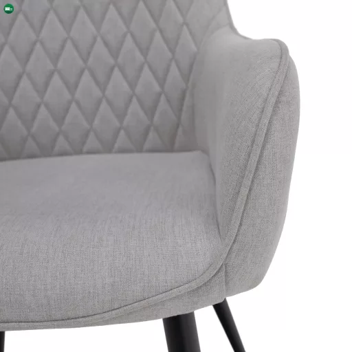 Design fotel, világosszürke/fekete, OSKOR