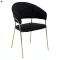 Design étkezőszék, fekete Velvet szövet/gold króm arany, DASMIN TYP 1