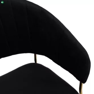   Design étkezőszék, fekete Velvet szövet/gold króm arany, DASMIN TYP 1