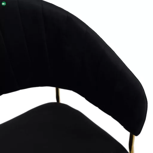 Design étkezőszék, fekete Velvet szövet/gold króm arany, DASMIN TYP 1