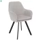 Design fotel, bézses szürke Velvet szövet, AURIL