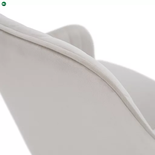Design fotel, bézses szürke Velvet szövet, AURIL