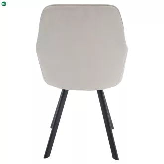 Design fotel, bézses szürke Velvet szövet, AURIL