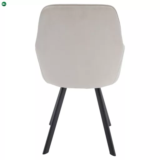 Design fotel, bézses szürke Velvet szövet, AURIL