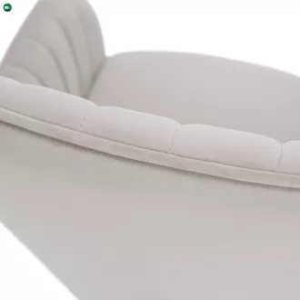 Design fotel, bézses szürke Velvet szövet, AURIL