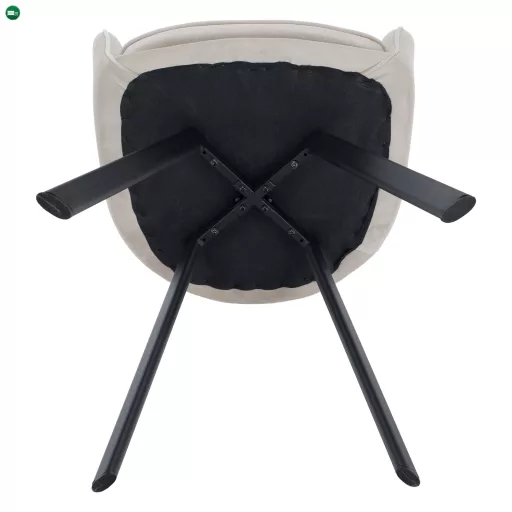 Design fotel, bézses szürke Velvet szövet, AURIL