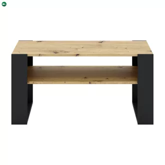 Dohányzóasztal, artisan tölgy/fekete, CARA 1