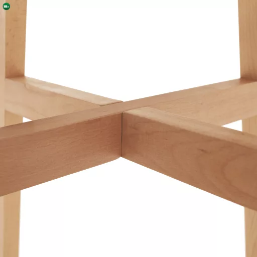 Étkezőasztal, fehér/természetes fa, 80x80 cm, DEJAN 3 NEW