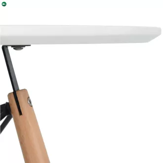   Étkezőasztal, fehér/matt/bükk, átmérő 120 cm, DEMIN NEW