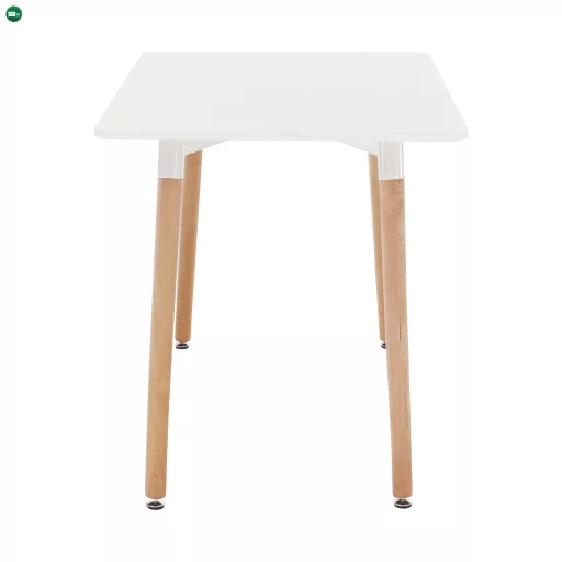 Étkezőasztal, fehér/bükk, 120x80 cm, DIDIER 5 NEW