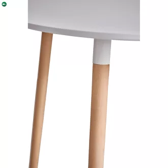   Étkezőasztal, fehér/bükk, átmérő 80 cm, ELCAN NEW TYP 2