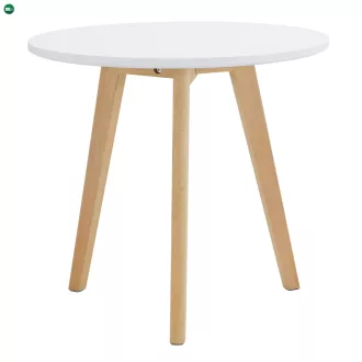 2 dohányzóasztal szett, fém, fehér/bükk, MALTO 2 NEW
