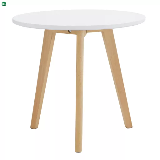2 dohányzóasztal szett, fém, fehér/bükk, MALTO 2 NEW