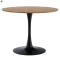 Étkezőasztal, kerek, tölgy/fekete, átmérő 110 cm, REVENTON NEW