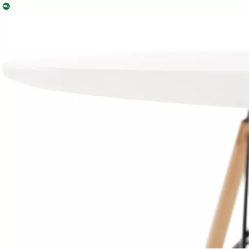 Étkezőasztal,  fehér/bükk, átmérő 90 cm, GAMIN 2 NEW 90