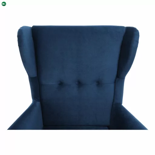 Füles fotel, kék/dió, RUFINO 3 NEW