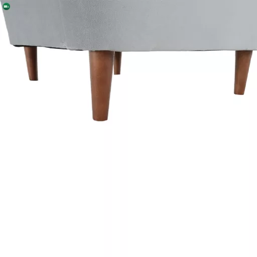 Füles fotel, világosszürke/dió, RUFINO 3 NEW