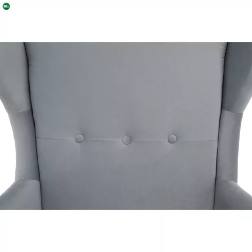 Füles fotel, világosszürke/dió, RUFINO 3 NEW