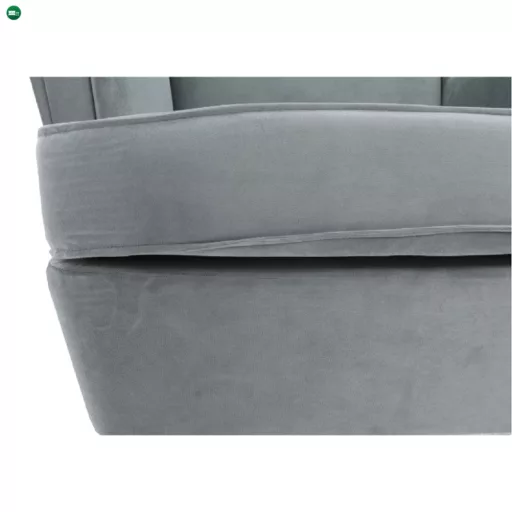 Füles fotel, világosszürke/fehér, RUFINO 3 NEW