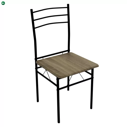 Étkezőgarnitúra 1+4, sonoma tölgy/fekete, MAKO