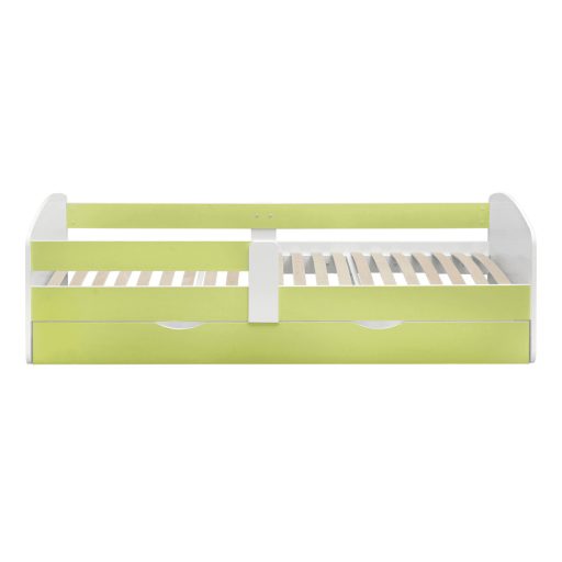 Ágy ráccsal és tárolóhellyel 90x200, fehér/zöld, COCOLINO