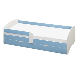   Ágy ráccsal és tárolóhellyel 90x200, fehér/kék, COCOLINO