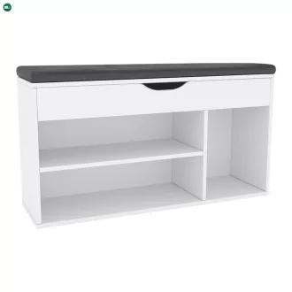 Cipőpolc paddal, fehér, FUDDY NEW